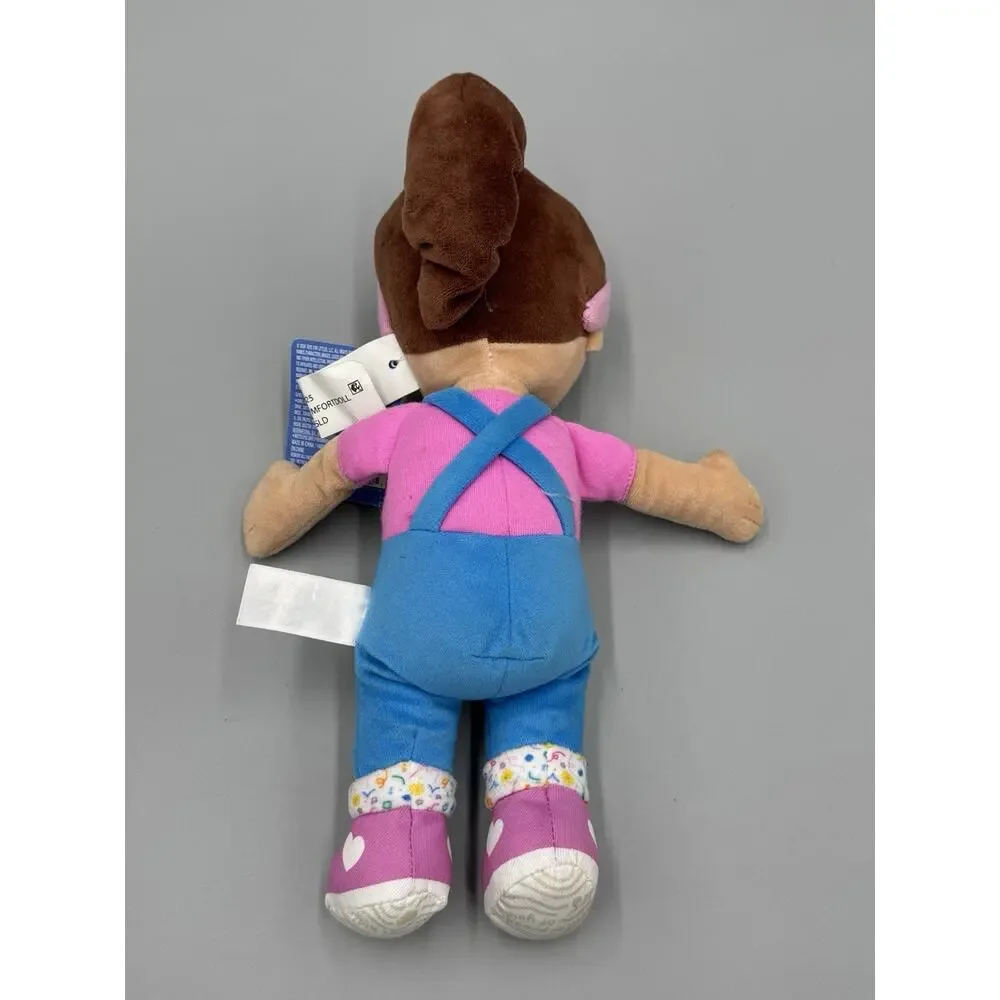 Ms. Rachel Doll Plush 10” Stuffed Toy In Pink Shirt & Blue Overalls GUND
